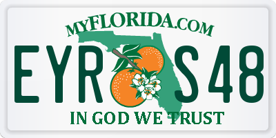 FL license plate EYRS48