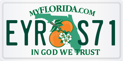 FL license plate EYRS71