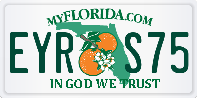 FL license plate EYRS75