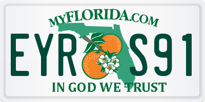 FL license plate EYRS91