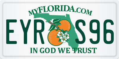 FL license plate EYRS96