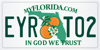 FL license plate EYRT02