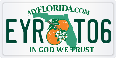 FL license plate EYRT06