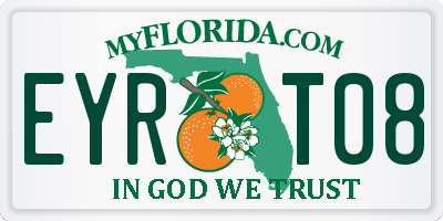 FL license plate EYRT08