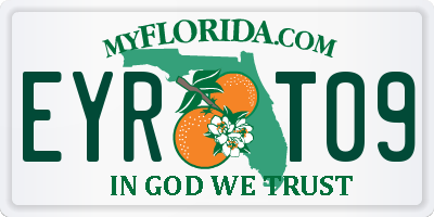 FL license plate EYRT09