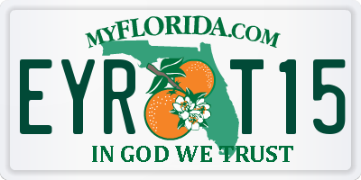 FL license plate EYRT15