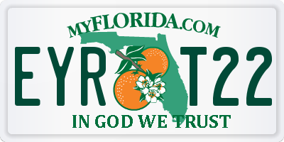 FL license plate EYRT22