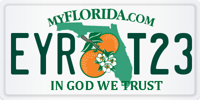 FL license plate EYRT23