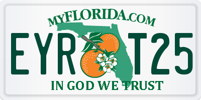 FL license plate EYRT25