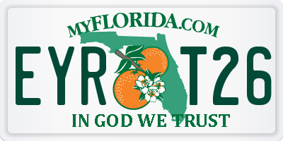 FL license plate EYRT26