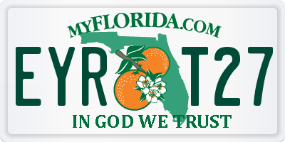 FL license plate EYRT27