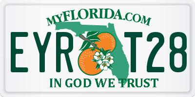 FL license plate EYRT28