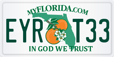 FL license plate EYRT33