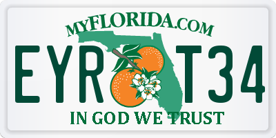 FL license plate EYRT34