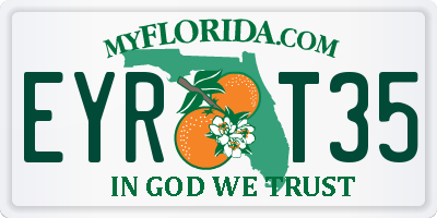 FL license plate EYRT35