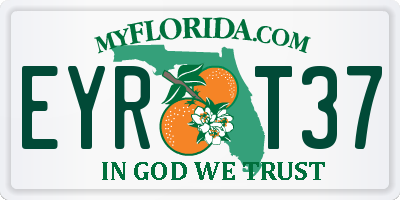 FL license plate EYRT37