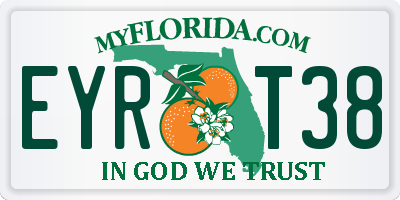 FL license plate EYRT38