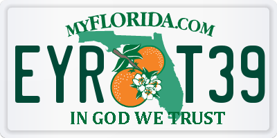 FL license plate EYRT39