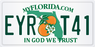 FL license plate EYRT41