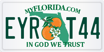 FL license plate EYRT44