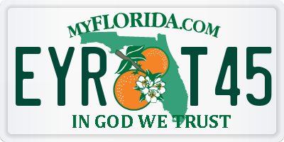 FL license plate EYRT45