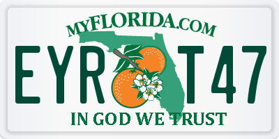 FL license plate EYRT47