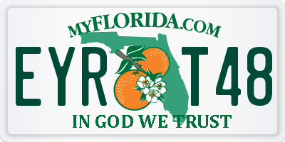 FL license plate EYRT48