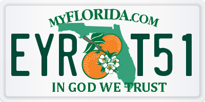 FL license plate EYRT51