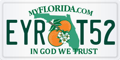 FL license plate EYRT52