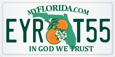 FL license plate EYRT55
