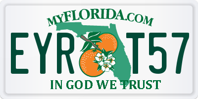 FL license plate EYRT57