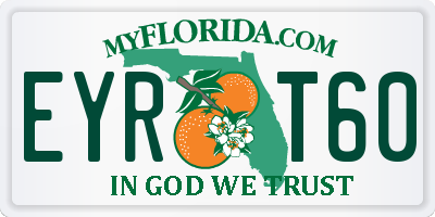 FL license plate EYRT60