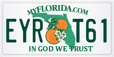 FL license plate EYRT61