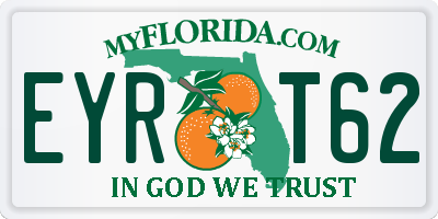 FL license plate EYRT62