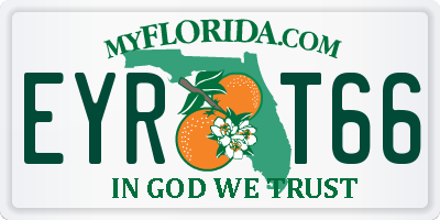 FL license plate EYRT66