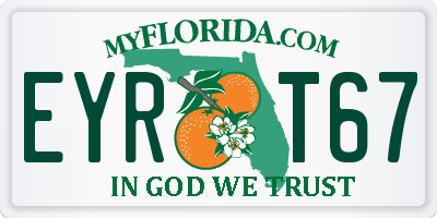 FL license plate EYRT67