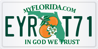 FL license plate EYRT71