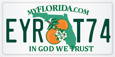 FL license plate EYRT74
