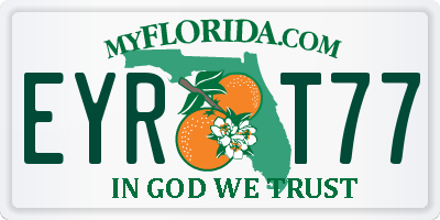 FL license plate EYRT77
