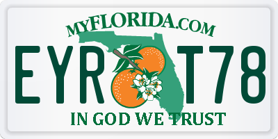 FL license plate EYRT78