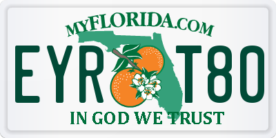 FL license plate EYRT80