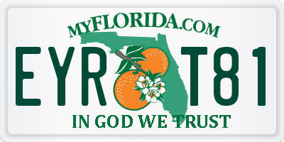 FL license plate EYRT81