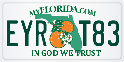FL license plate EYRT83