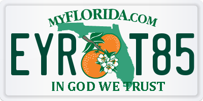 FL license plate EYRT85