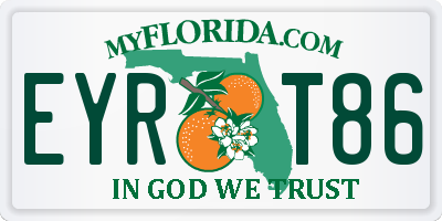 FL license plate EYRT86