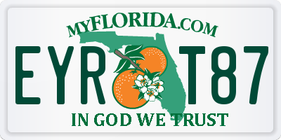 FL license plate EYRT87