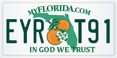 FL license plate EYRT91