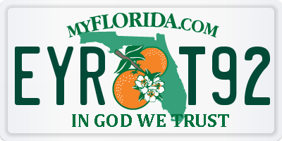 FL license plate EYRT92