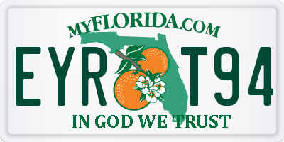 FL license plate EYRT94