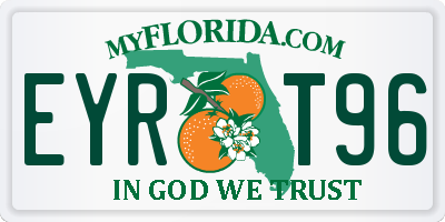 FL license plate EYRT96
